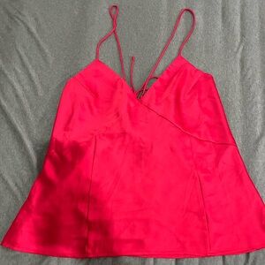 Red Silk Top
